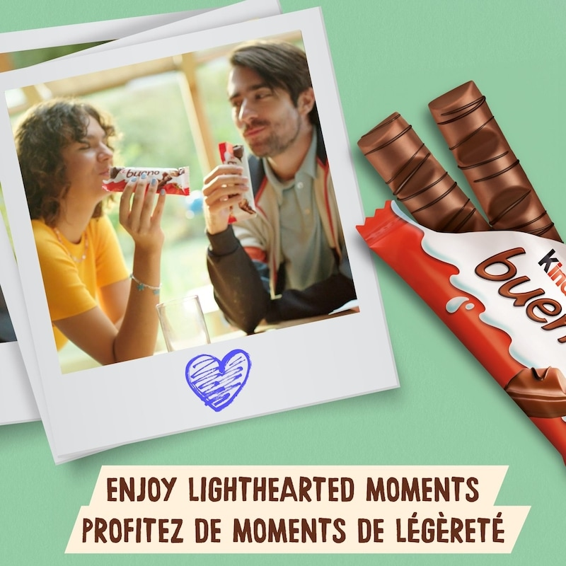 Kinder Bueno Milk Chocolate & Hazelnut Cream Bars (Case Pack of 20)