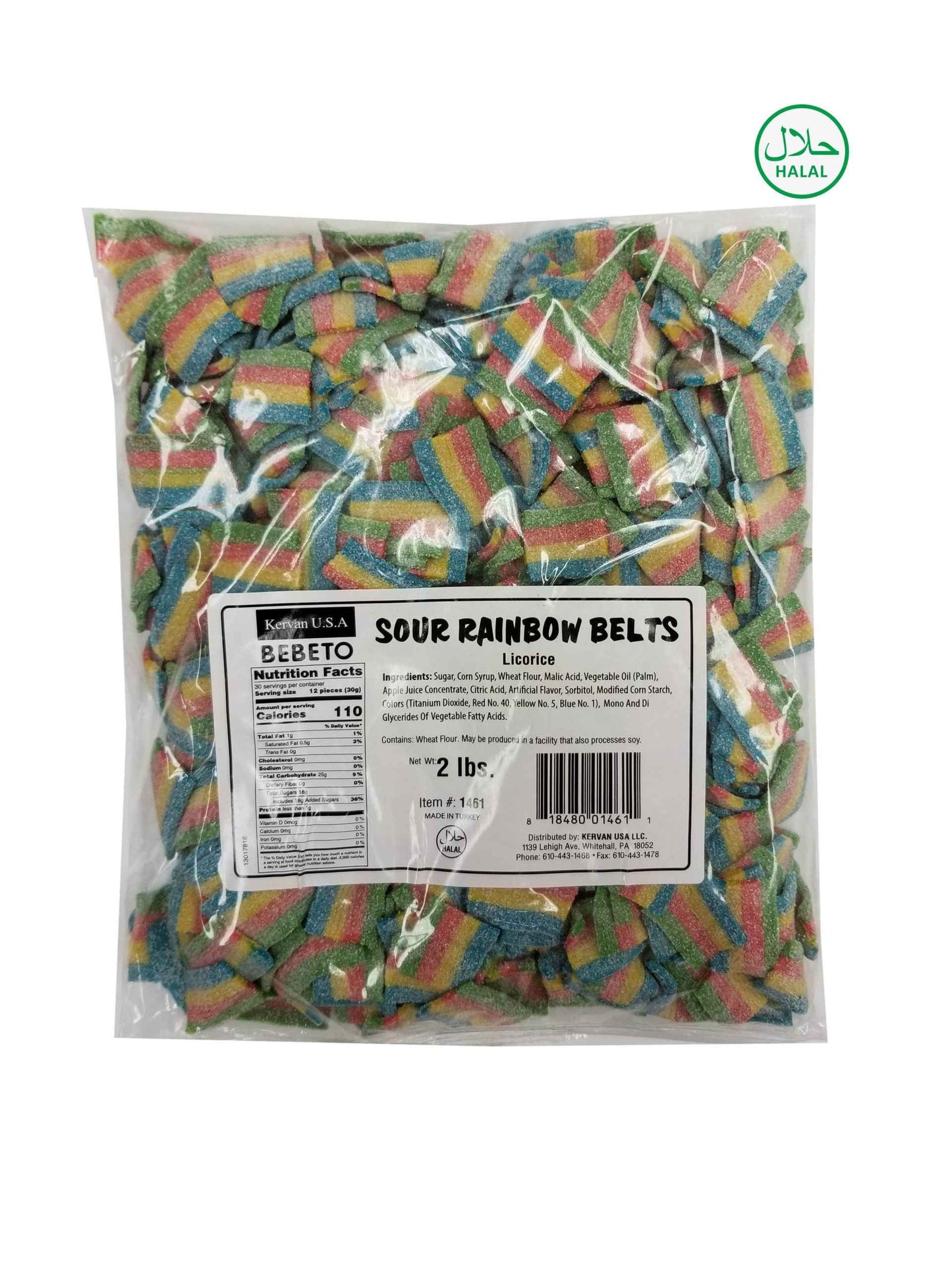 Rainbow Sour Belts - Bulk Candy by the Pound | Sweet & Sour Rainbow Strips