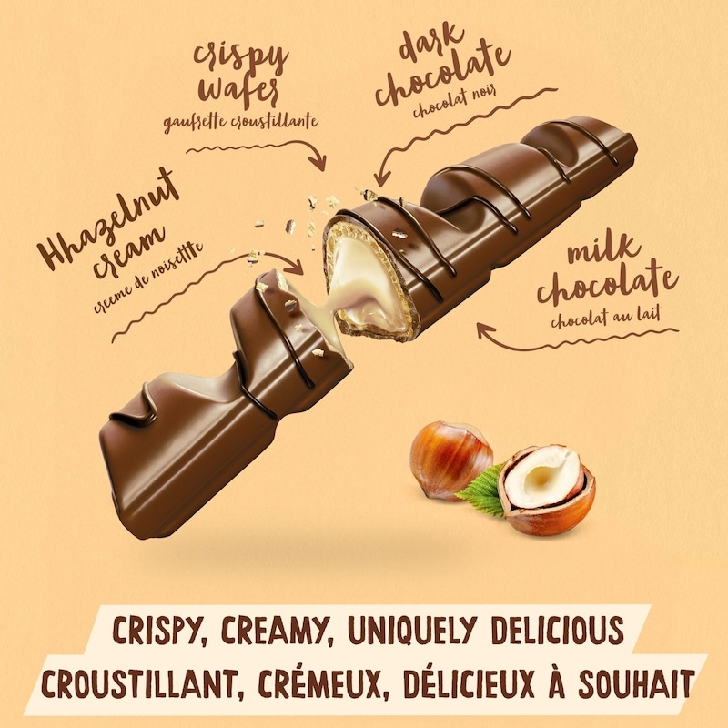 Kinder Bueno Milk Chocolate & Hazelnut Cream Bars (Case Pack of 20)