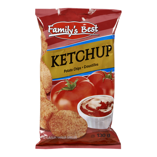 Family’s Best Ketchup Chips (3 bag bundle) – Canadian Classic You Can’t Get Everywhere 130g