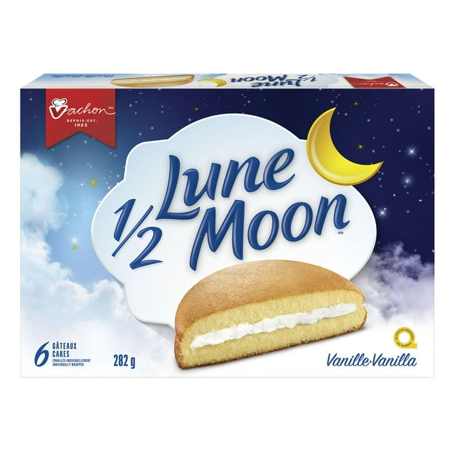 Vachon® ½ Lune Moon® Vanilla Flavour Cakes