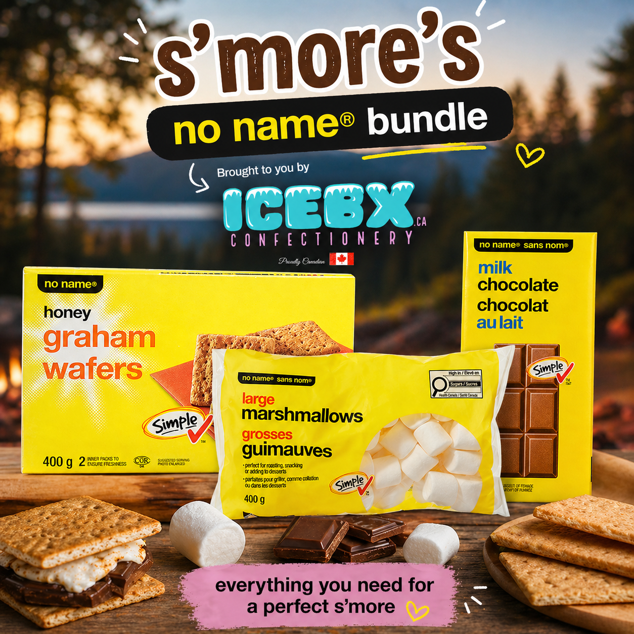 No Name S’mores Bundle – The Ultimate Canadian Campfire Classic 🍁🔥