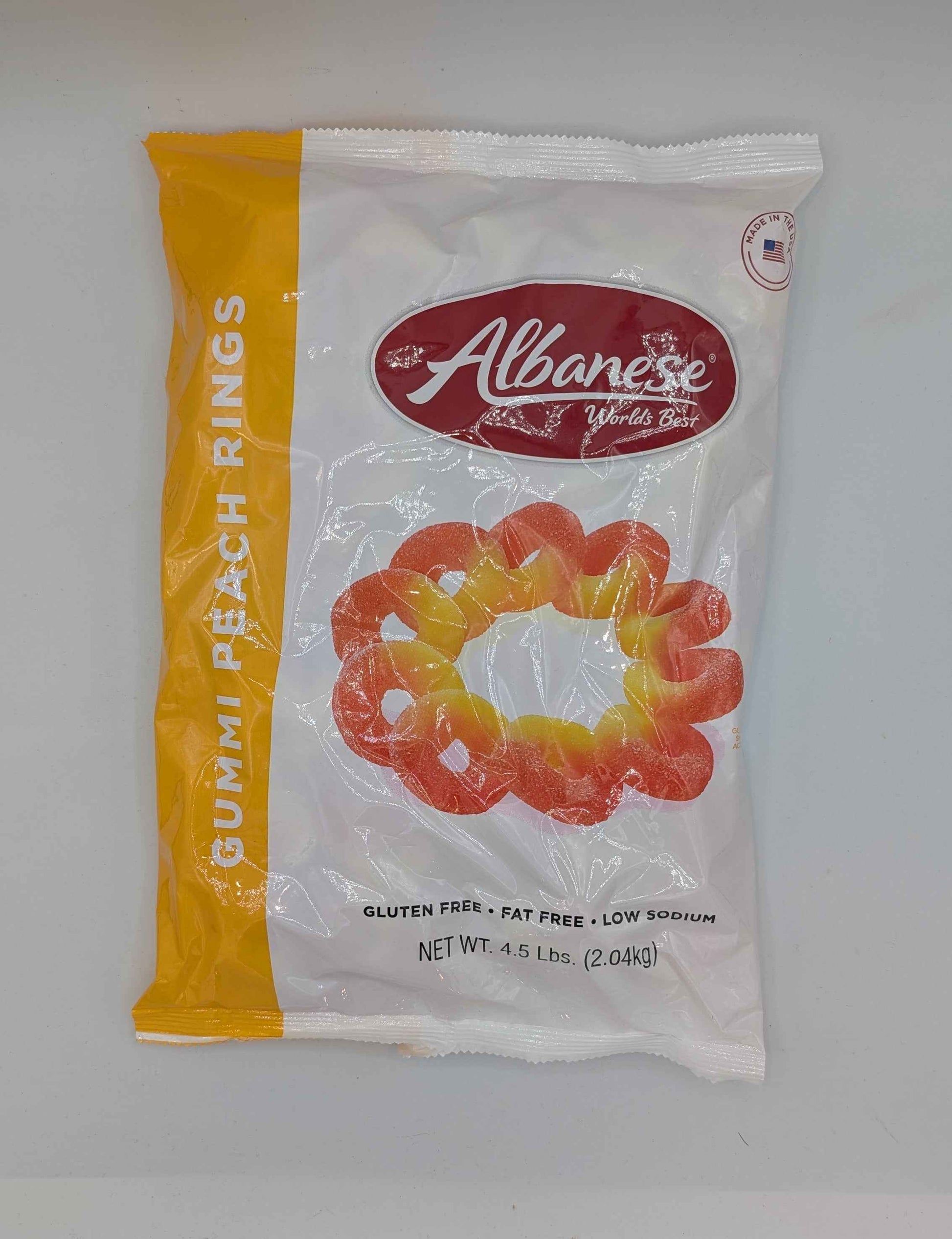 Albanese Peach Rings – Soft & Juicy Peach Gummy Candy (Bulk by the Pound)