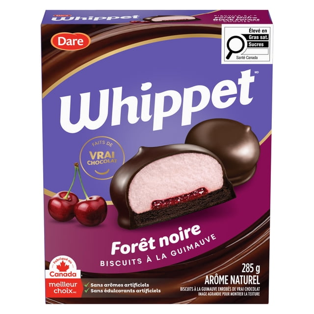 Dare Whippet Black Forest Chocolate Covered Mashmallow Cookies - Canadian Snacks