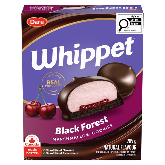 Dare Whippet Black Forest Chocolate Covered Mashmallow Cookies - Canadian Snacks