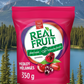 Pink package of Dare Candy Co. Real Fruit gummies with a label on a white background